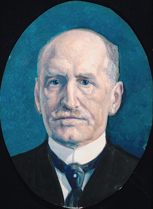 Portrait of Wilhelm Hansen Færden, 1914, Paul Ansteinsson