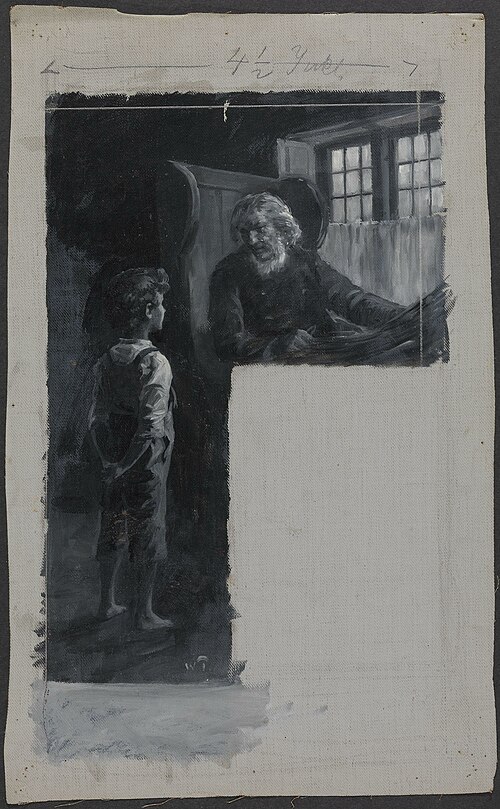 Gutt og bestefar, 1894, Wilhelm Peters