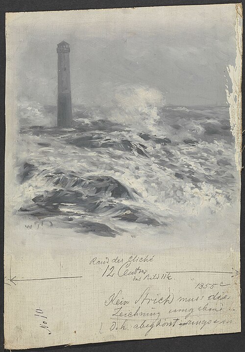 Illustrasjon til "Lodsen og hans Dreng" i Henrik Wergeland, Den engelske lods, København, 1894., 1894, Wilhelm Peters
