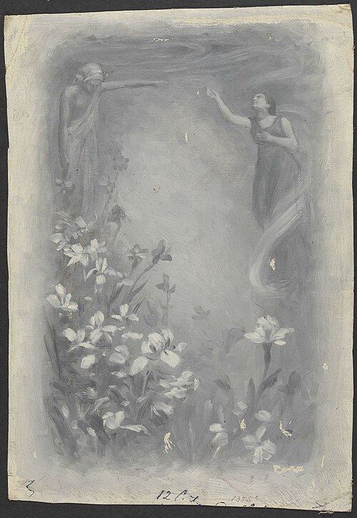 "... naar hid i Maanens Glands Du svæver...", 1894, Wilhelm Peters