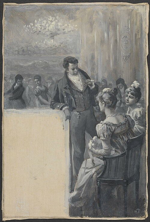 Illustrasjon til diktet "Drømmesyn" i Henrik Wergeland, Den engelske lods, 1894, Wilhelm Peters