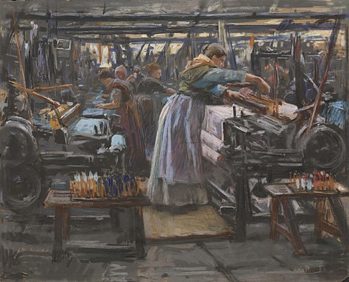 Interior from Hjula weaving Mill, 1886, Wilhelm Peters