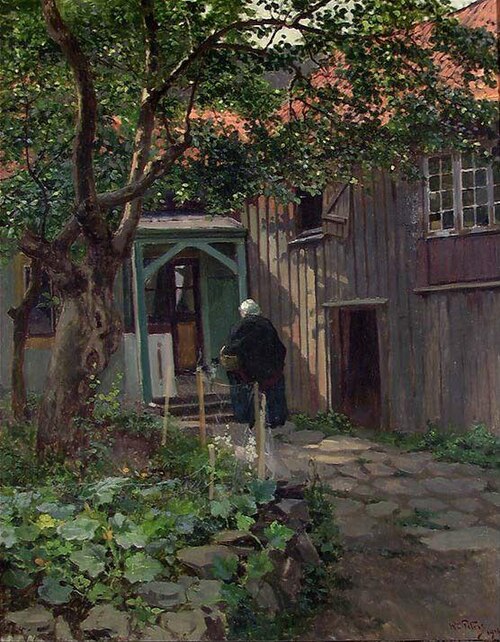 From the Courtyard, 1912, Wilhelm Peters