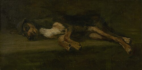 A dead dog, 1888, Marinus van der Maarel