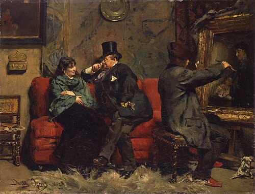 Visiting the studio, 1883, David Oyens