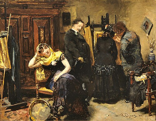 Visit at the Studio, 1883, David Oyens