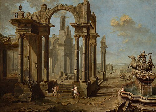 Ruins with a Fountain, , Josef Platzer