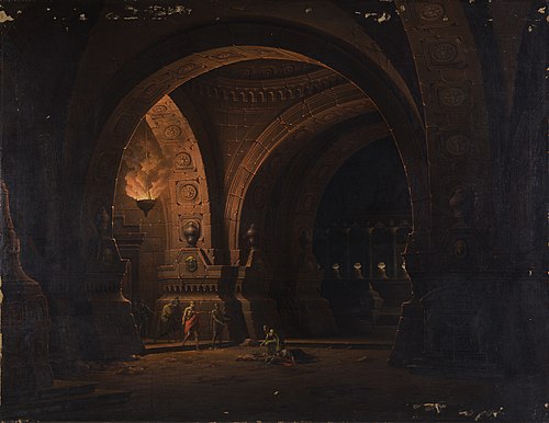 Caesar Octavianus finds Cleopatra by the body of Antonius, 1802, Josef Platzer