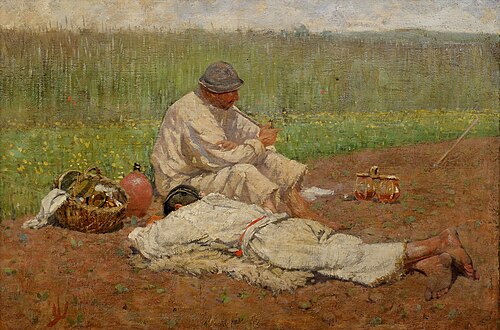 Rest (Lunch break), 1895, Joža Uprka