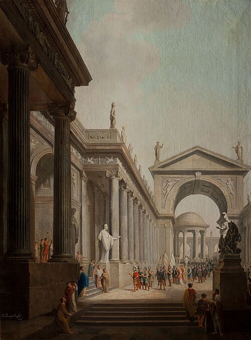 In Front of an Ancient Palace, 1816, Ludvík Kohl