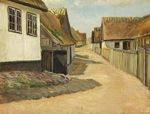 A street in Gilleleje., 1895, Albert Gottschalk