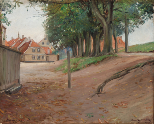 Near the old embankment in Nyborg., 1892, Albert Gottschalk