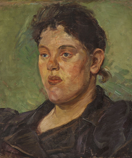 Study of a woman's head., 1899, Albert Gottschalk