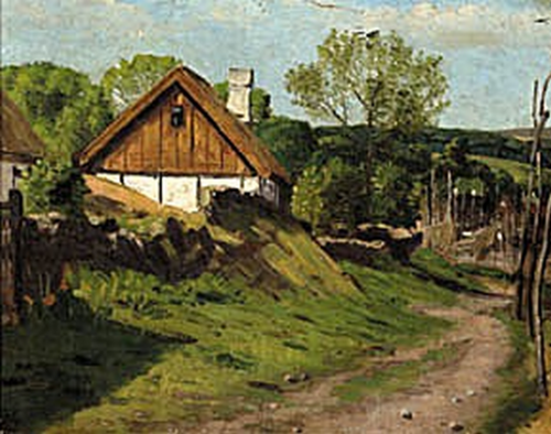View of a fishing village., 1890, Albert Gottschalk