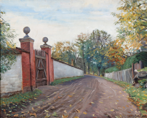An old Garden Gate, Køgegaard., 1894, Albert Gottschalk