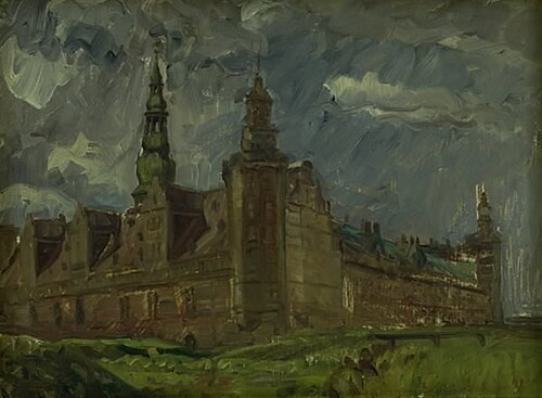 Kronborg set fra sydøst, 1904, Albert Gottschalk