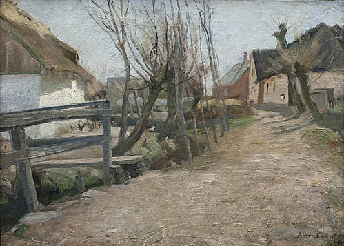 Tidlig forårsdag i Glostrup, 1887, Albert Gottschalk