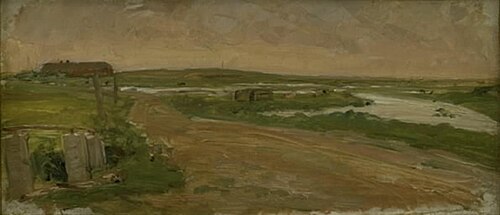 Vestjysk landskab. Holmsland, 1886, Albert Gottschalk