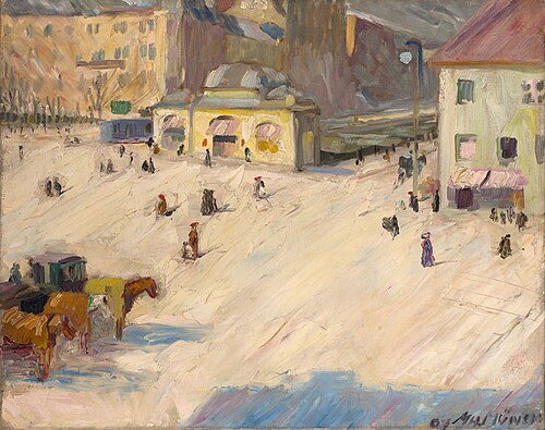 A Square in Munich, 1907, Max Horb