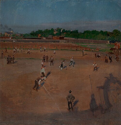 On the Football Field of S. K. Slavie at Letná (Football V), 1901, Miloš Jiránek