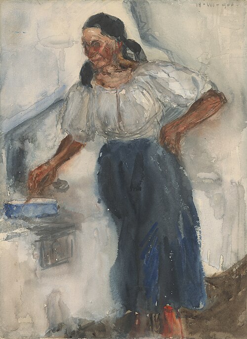 Woman at the Stove, , Miloš Jiránek