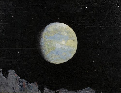 Earth as Seen from the Moon, 1920, Howard Russell Butler