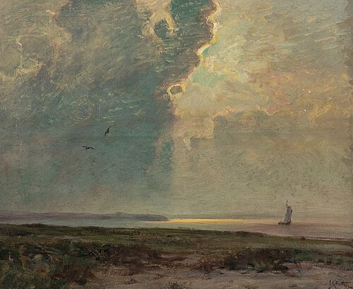 Illuminated Thunder Head, Georgian Lake, 1910, Howard Russell Butler