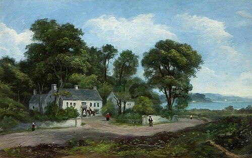 A Roadside Inn: View on the Carrickfergus Road, , Hugh Frazer