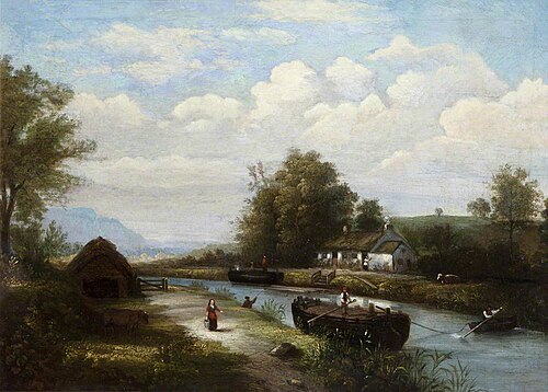Scene on the River Lagan near Belfast, , Hugh Frazer