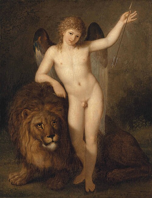 Cupidon avec un lion, 1791, Bénigne Gagneraux