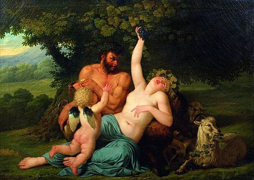 Bacchante et satyre, 1750, Bénigne Gagneraux