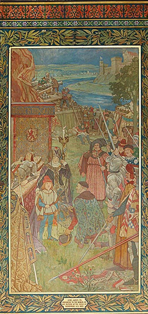 King James III presented to the Nobles by his Mother at the Siege of Roxburghe A.D. 1460, 1901, William Brassey Hole