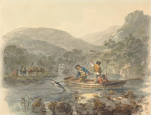 Salmon Spearing, , Julius Ibbetson