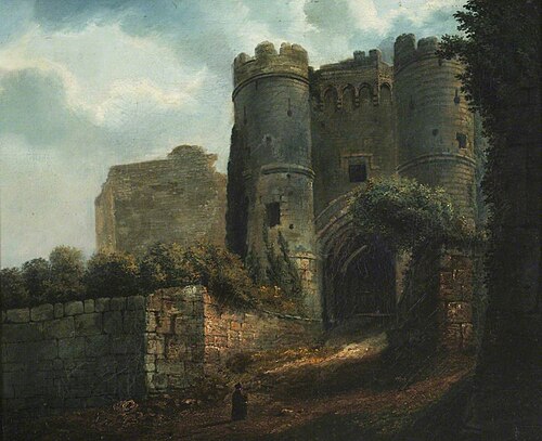 The Gatehouse at Carisbrooke Castle, 1790, Julius Ibbetson