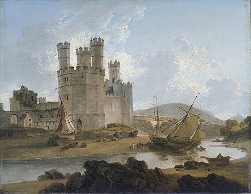 Caernarvon Castle, 1792, Julius Ibbetson