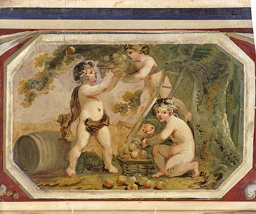 Putti Picking Apples, 1795, Julius Ibbetson