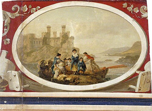 View of Conway Castle, 1795, Julius Ibbetson