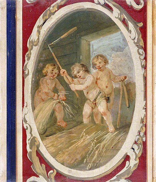 Putti Threshing, 1795, Julius Ibbetson