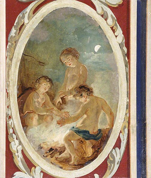 Putti Warming Themselves, 1795, Julius Caesar Ibbetson