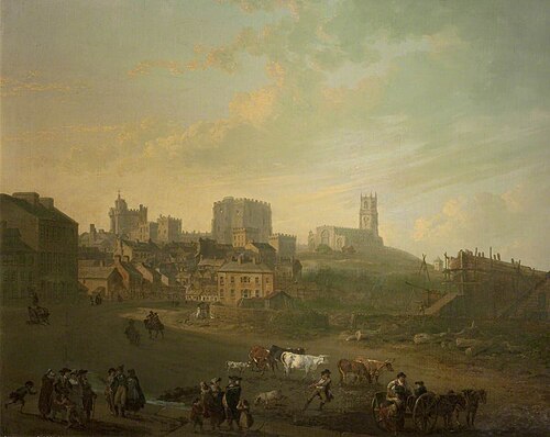 Lancaster from Cable Street, 1798, Julius Caesar Ibbetson