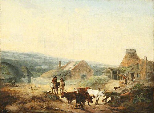Romantic Rural Scene, 1800, Julius Caesar Ibbetson
