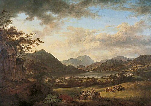 Ullswater from Gowbarrow, Cumbria, 1801, Julius Ibbetson