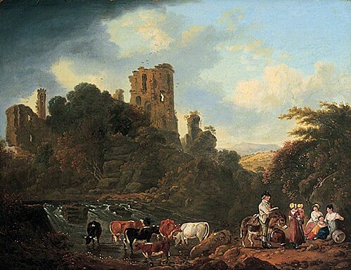 Grosmont Castle, Monmouthshire, 1810, Julius Ibbetson