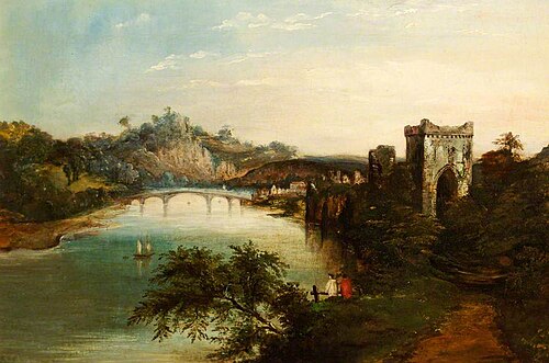 Chepstow Castle and Bridge, , Julius Ibbetson