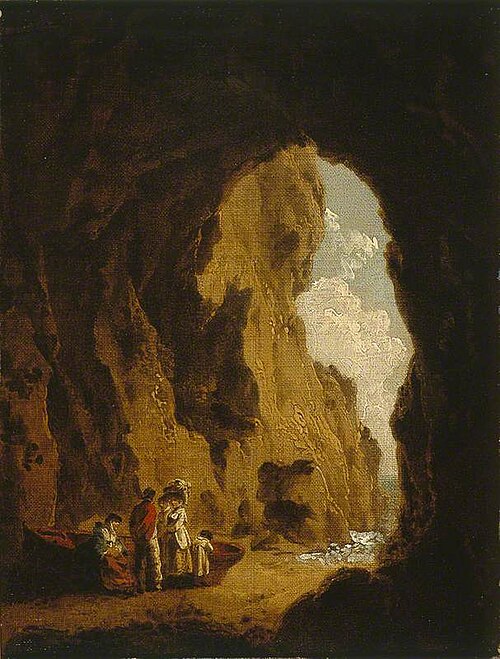 Cave in St Catherine's Rock, Tenby, Pembrokeshire, , Julius Caesar Ibbetson