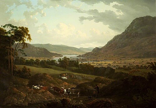 A Scene in the Lake District, , Julius Caesar Ibbetson