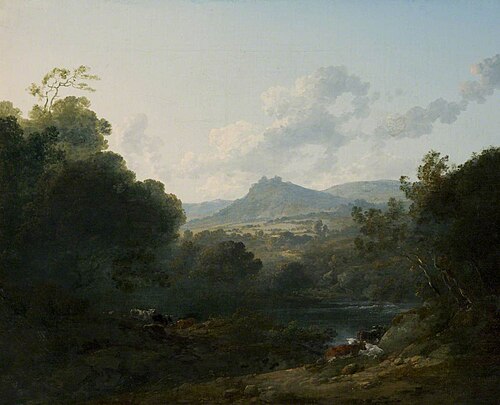 View of Beeston Castle, Cheshire, , Julius Caesar Ibbetson