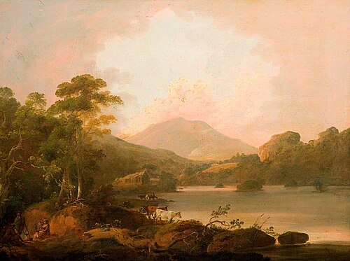 Lakeside Landscape, , Julius Caesar Ibbetson