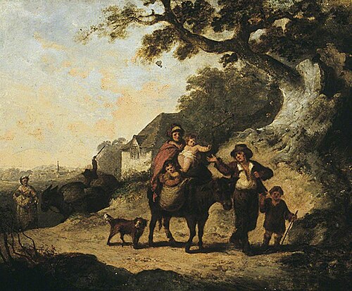 Peasant Family on the Road, , Julius Ibbetson