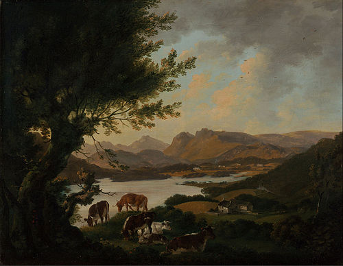 Lake Windermere, 1801, Julius Caesar Ibbetson